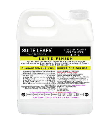 hydroponic liquid plant fertilizer Suite Finish Hydroponic Fertilizer NPK 0-2-3 – Suite Leaf Plant Nutrients