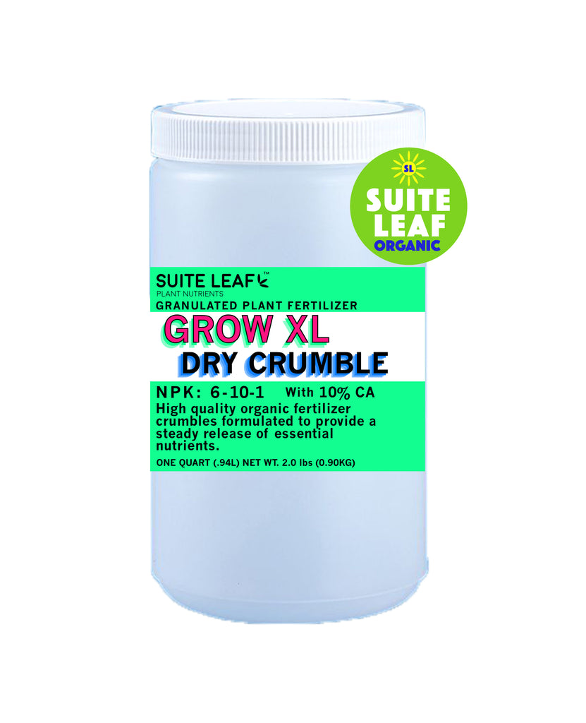 dry plant fertilizer GROW XL Organic Dry Fertilizer NPK 6-10-1 – Suite Leaf Plant Nutrients