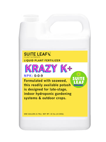 10-10-10 liquid fertilizer organic KRAZY K+ 0-0-9 Organic Liquid Plant Fertilizer – Suite Leaf Plant Nutrients